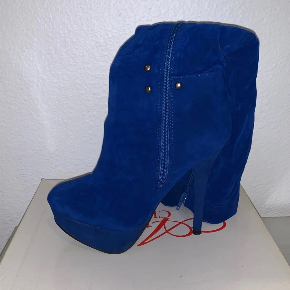 Blue royal boots